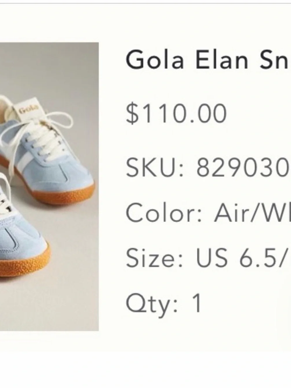 Gola Pale Blue Suede Sneakers with Blush Pink Satin Laces